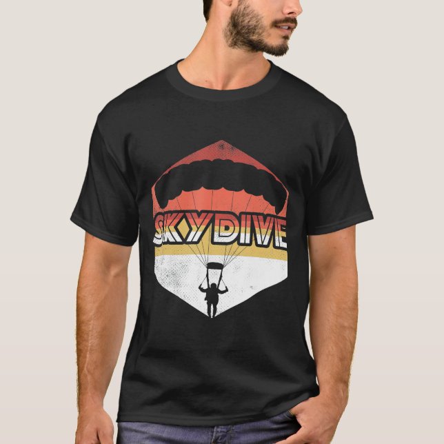 Camiseta Skydive-Skydiving Para Paraquedistas Desportivos (Frente)