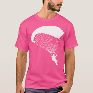 Camiseta Skydiver de Disparador Livre de Silhouette Parachu