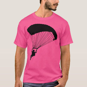 Camiseta Skydiver de Disparador Livre de Silhouette Parachu