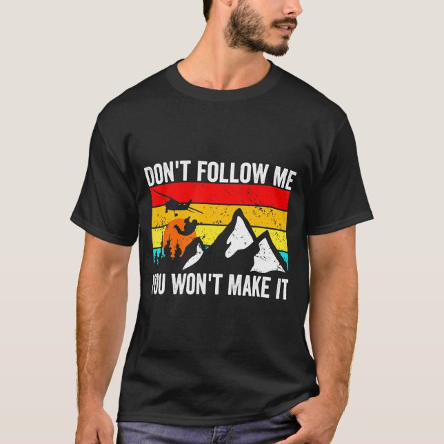 Camiseta Skydiver Dont Follow Me I Do Stud Things Skydivi  (Frente)