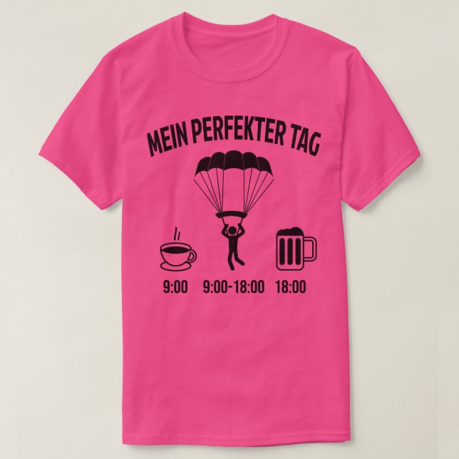 Camiseta Skydiver Fallschirmspringen Humor (Frente do Design)