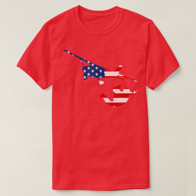Camiseta Skydiver jump from the plane US Flag Skydiving  (Frente do Design)