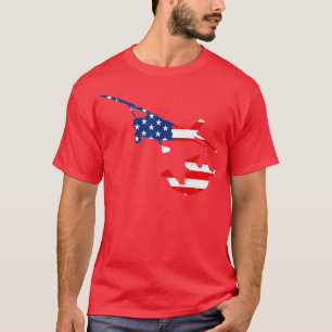 Camiseta Skydiver jump from the plane US Flag Skydiving