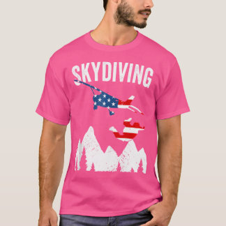Camiseta Skydiver Salta Do Avião Bandeira Americana Skydivi