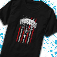 Skydiver Silhouette - Skydiving American Flag - Sk