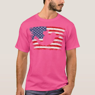 Camiseta Skydiving American Flag Parachuting Skydiving