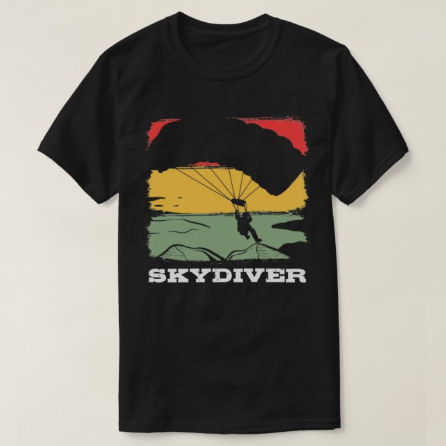 Camiseta Skydiving Basejumper Parapente Esportes Aéreos (Frente do Design)