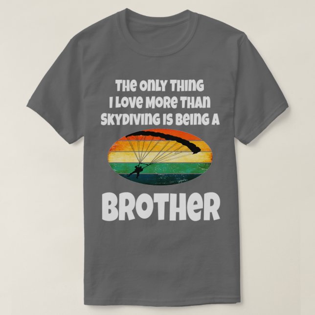 Camiseta Skydiving Brother Skydiver Sibling Retro Sunset Pa (Frente do Design)