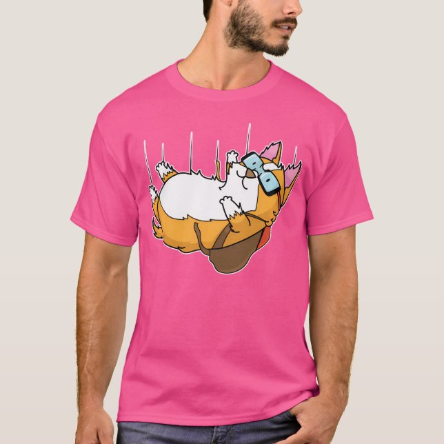 Camiseta Skydiving Cat (Frente)