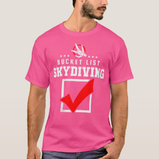 Camiseta Skydiving da Lista de Baldes de Mulheres