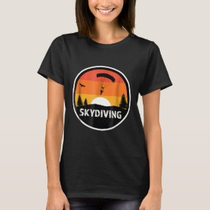 Camiseta Skydiving Em Cores Clássicas Retro Legal Dis