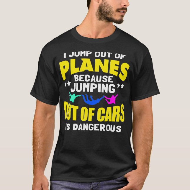 Camiseta Skydiving Eu Salto Dos Aviões (Frente)