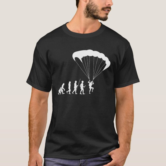 Camiseta Skydiving Evolution Esporte Hobby Paraglider (Frente)