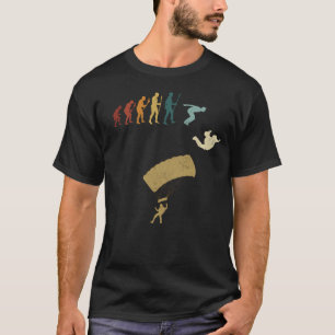 Camiseta Skydiving Evolution Retro Vintage