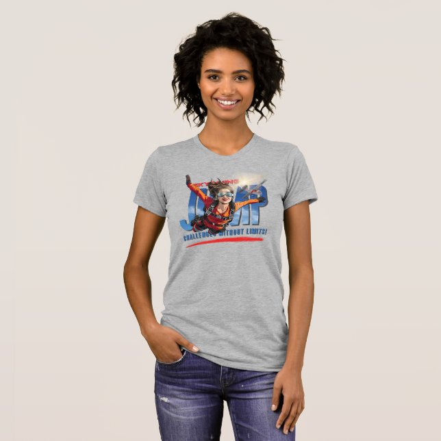 Camiseta Skydiving-Feel Freedom Above the Clouds | Women (Frente Completa)