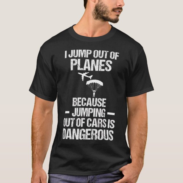 Camiseta Skydiving Oferece Presentes Para Homens Jumem Peri (Frente)