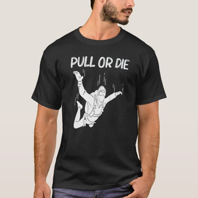 Camiseta Skydiving Para Homens Mulheres Paraqueando Jumping (Frente)