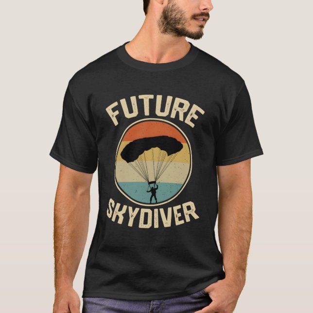 Camiseta Skydiving Parachuting Futuro Skydiver (Frente)