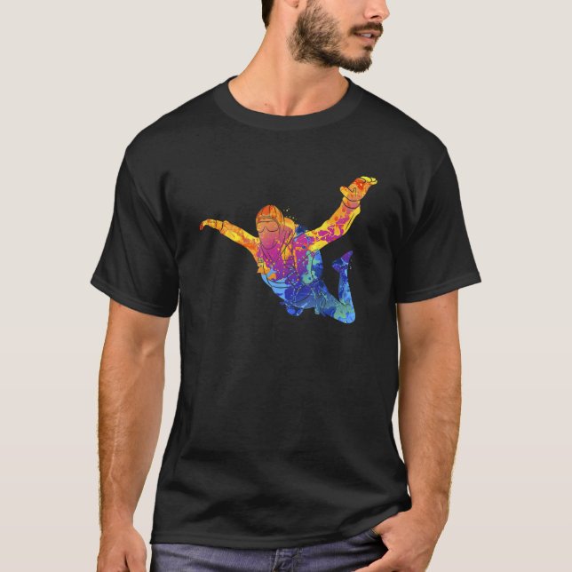 Camiseta Skydiving Parachutust Esportes Extremos (Frente)