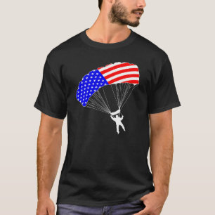 Camiseta Skydiving Patriotic Skydiver Parachuter Skydive 4t