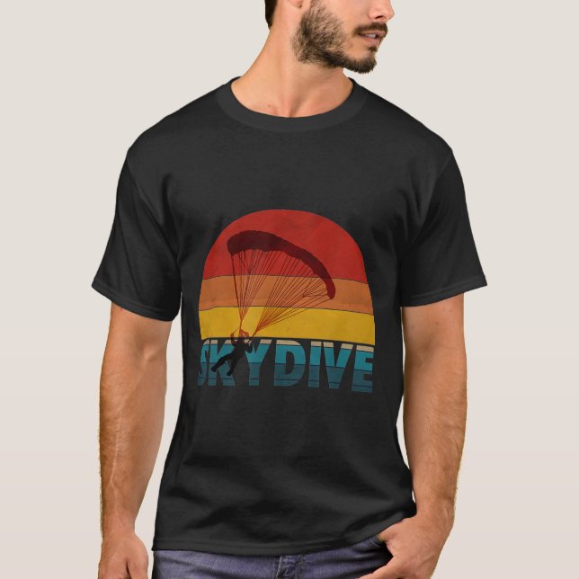 Camiseta Skydiving-Retro Vintage Skydive (Frente)