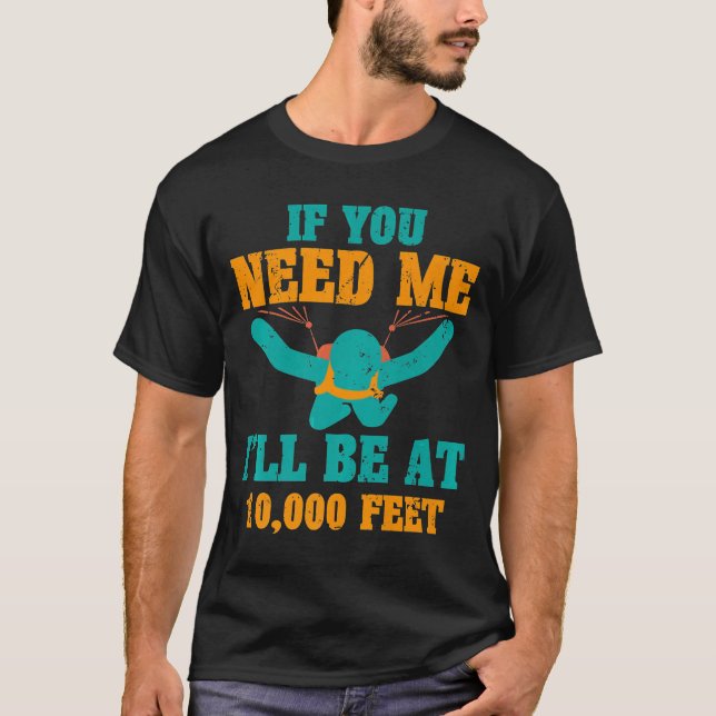 Camiseta Skydiving Será Em-New000 Pés (Frente)