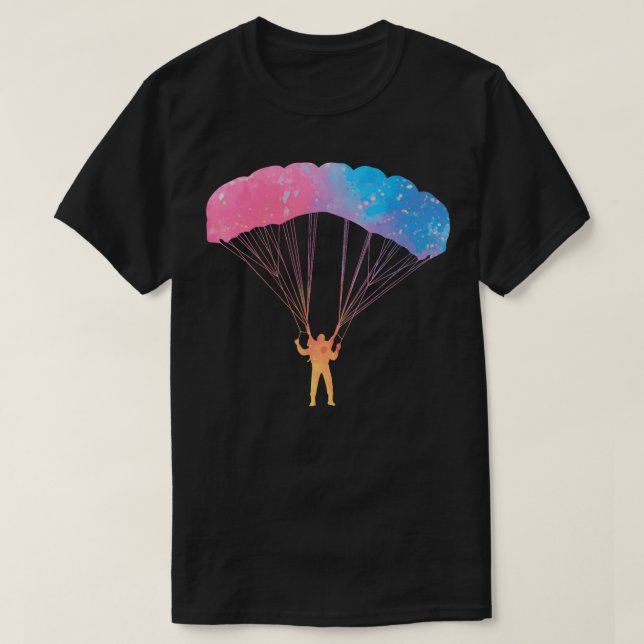 Camiseta Skydiving Skydive Parachutist Wingcase Diving (Frente do Design)