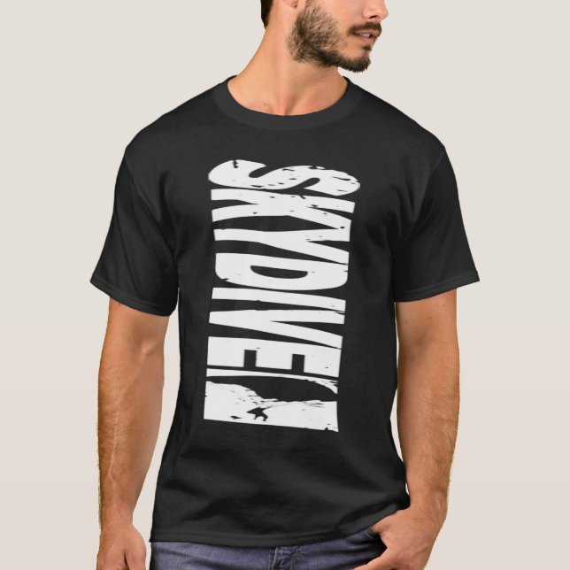 Camiseta Skydiving Skydiver  Parachute BASE Jump Plane (Frente)