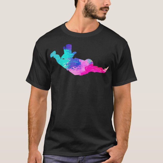Camiseta Skydiving Skydiver Parachuting Retro (Frente)