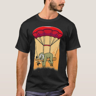Camiseta Skydiving Sloths Engraçado Sloth Skydiver Parachu