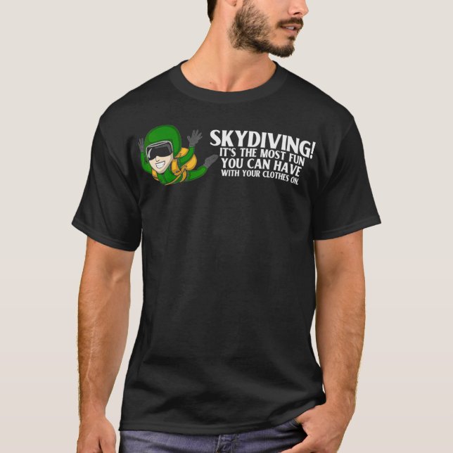 Camiseta Skydiving Suits Para Homens Paraquedas Skydive Gea (Frente)