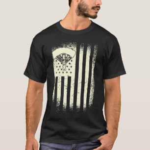 Camiseta Skydiving USA Flag Parachute American Skydiver