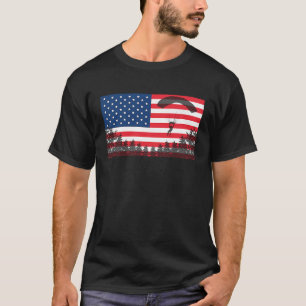 Camiseta Skydiving USA Flag Skydiver Parachute BASE Jump P