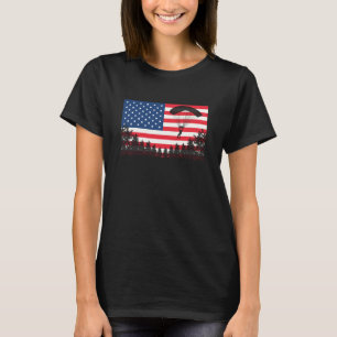 Camiseta Skydiving USA Flag Skydiver Parachute BASE Jump Pl