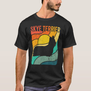 Camiseta Skye Terrier Vintage Sunset Mãe Pai