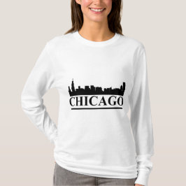 Camiseta Skyline Chicago Ladies Long Sleeve T-shirt