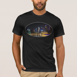 Camiseta Skyline Cingapura Cênico