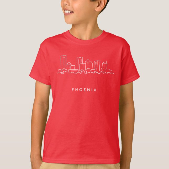 Camiseta Skyline da arizona de Phoenix (Frente)