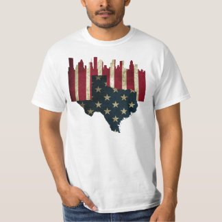 Camiseta Skyline da bandeira de Houston, Texas