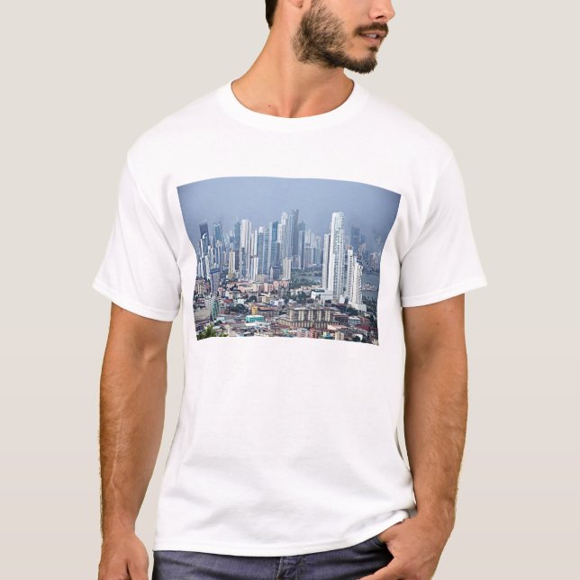 Camiseta Skyline da Cidade do Panamá (Frente)
