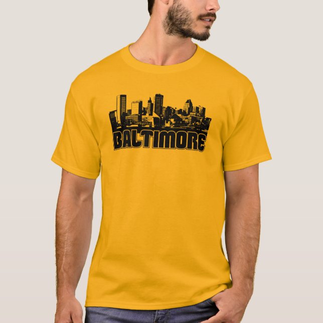 Camiseta Skyline de Baltimore (Frente)