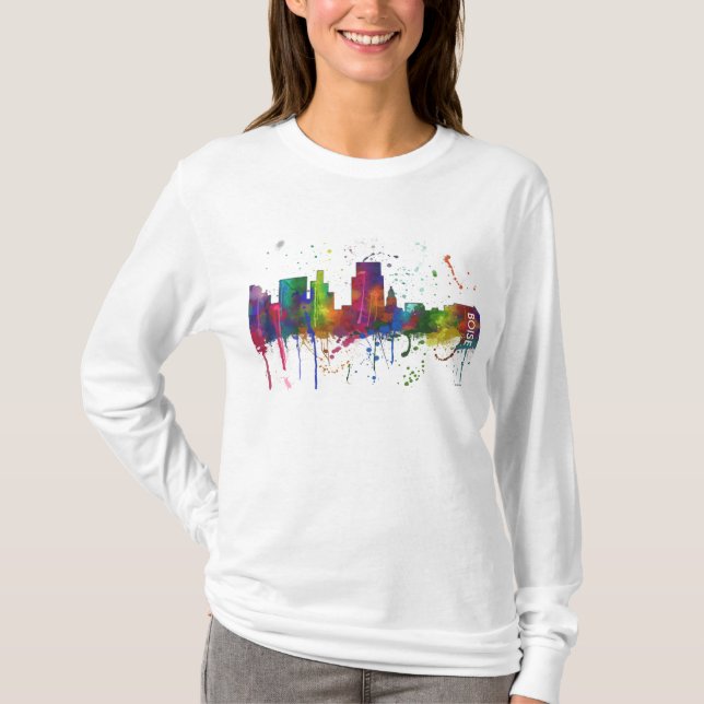 CAMISETA SKYLINE DE BOISE IDAHO (Frente)