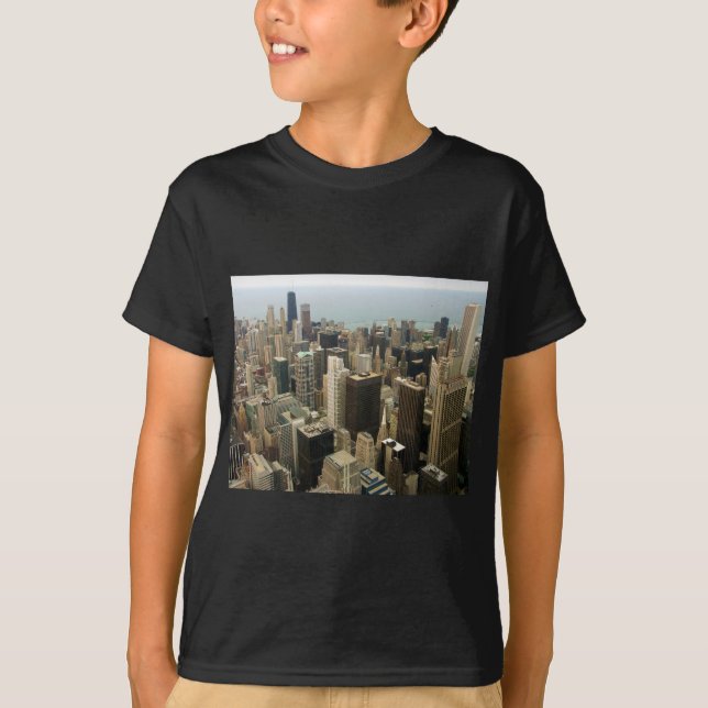 Camiseta Skyline de Chicago de Sears da torre agora Willis (Frente)