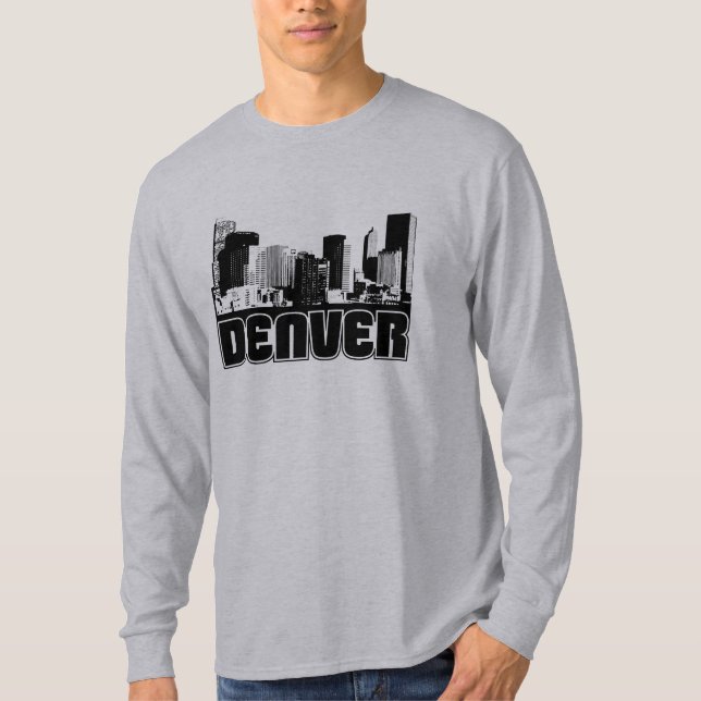 Camiseta Skyline de Denver (Frente)