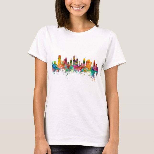 Camiseta Skyline de Houston Texas (Frente)