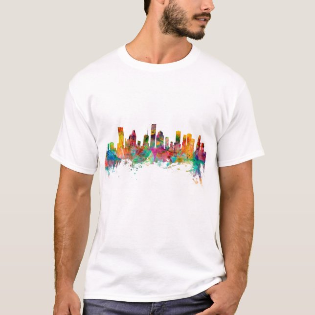Camiseta Skyline de Houston Texas (Frente)
