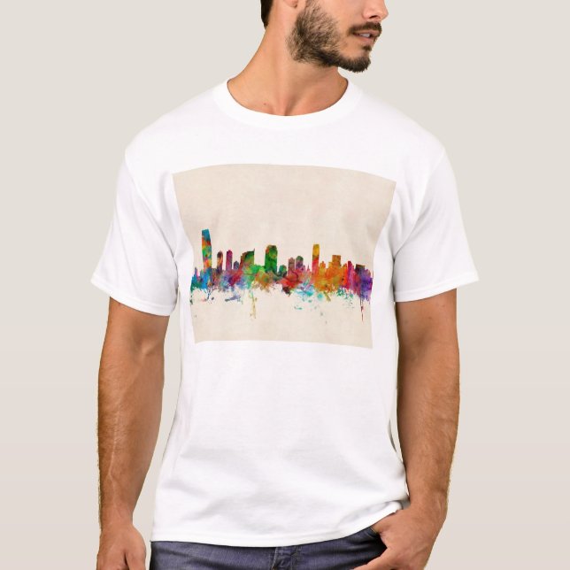 Camiseta Skyline de Jersey City New-jersey (Frente)