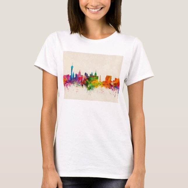 Camiseta Skyline de Las Vegas Nevada (Frente)