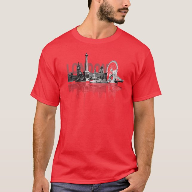 Camiseta Skyline de Londres (Frente)