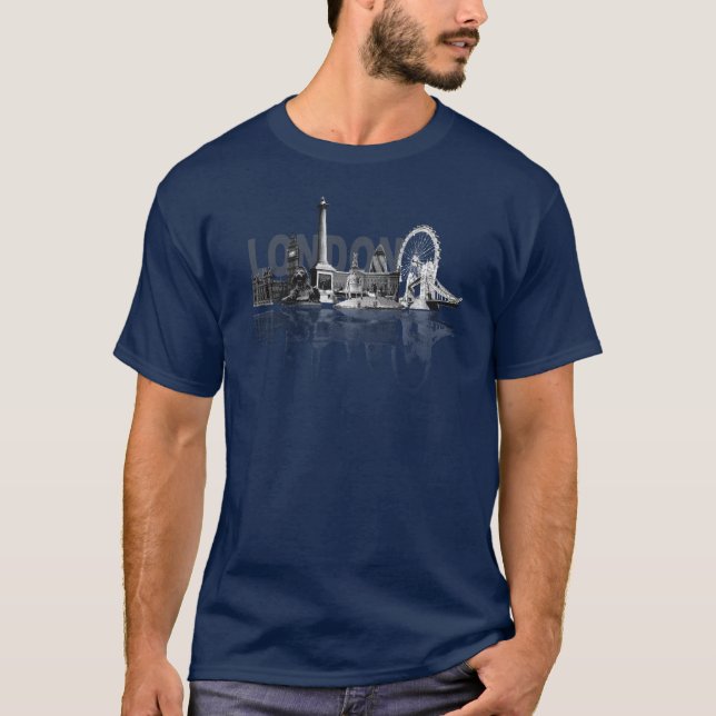 Camiseta Skyline de Londres (Frente)